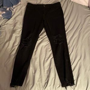 American Eagle Distressed High Rise Jegging